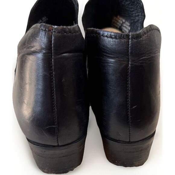 Steve Madden Boots Booties Size 10 Austin Black Leather Cut Out Side Ankle - Picture 4 of 8